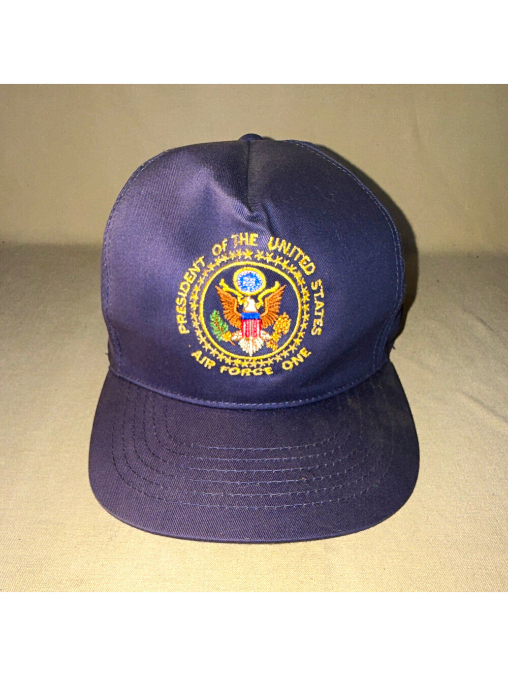 Vtg 1990s Air Force 1 Presidential Souvenir Hat Snapback Navy Blue Nos Nwt